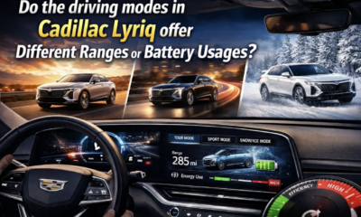 Do the driving modes in cadillac lyriq offer different ranges or battery usages?