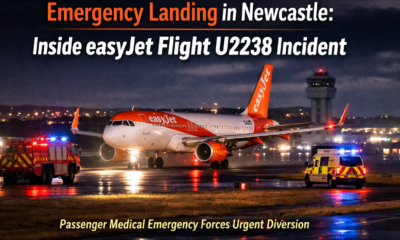 easyjet flight u2238 emergency landing newcastle incident