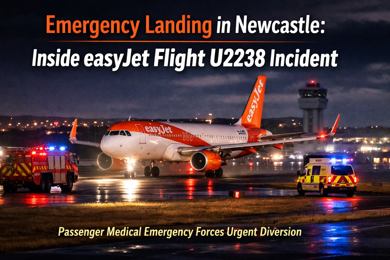 easyjet flight u2238 emergency landing newcastle incident