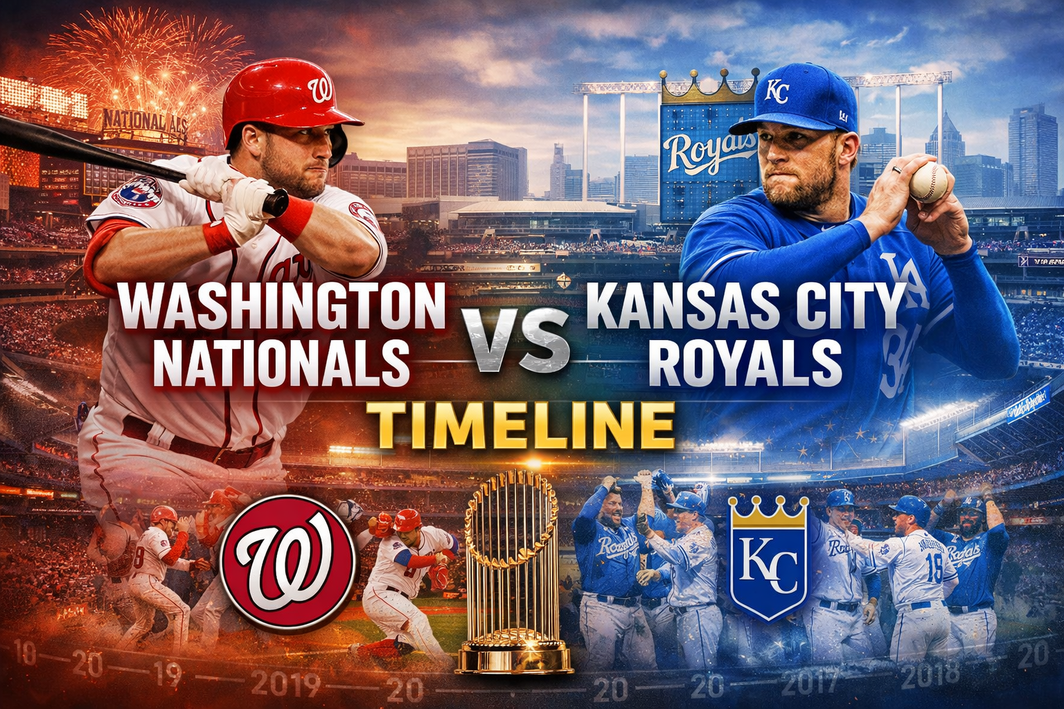 Washington Nationals vs Kansas City Royals Timeline
