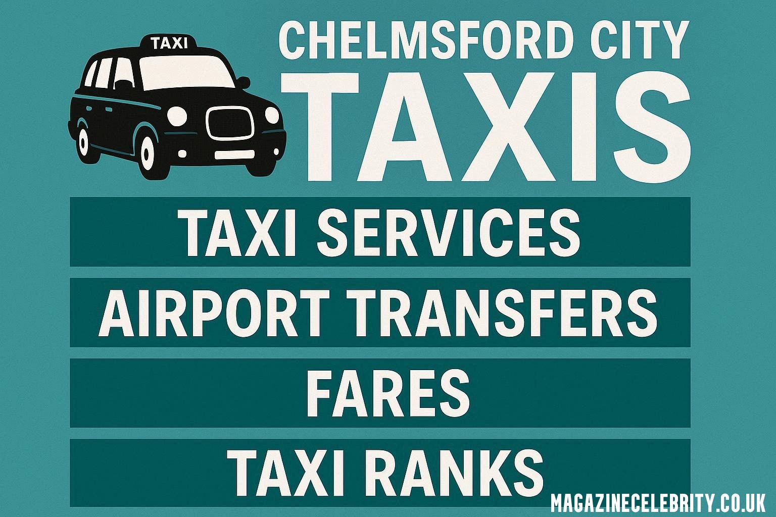 Chelmsford City Taxis: Taxi Services, Airport Transfers, Fares, and Taxi Ranks
