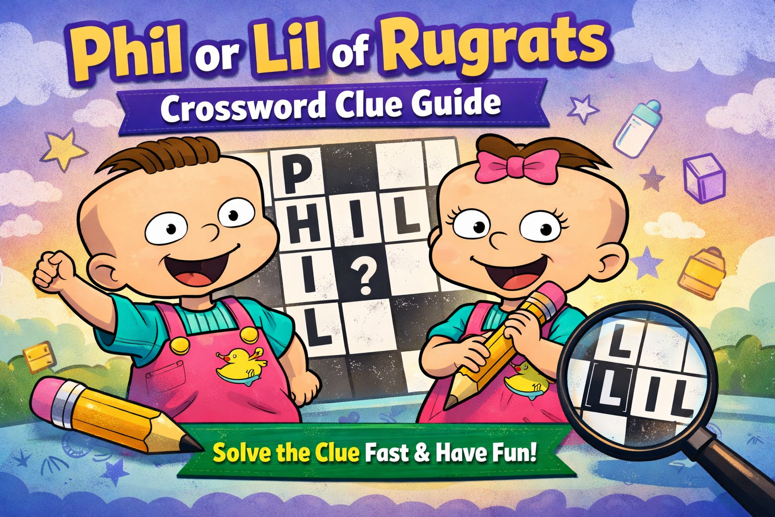 Phil or Lil of Rugrats Crossword Clue Guide (Solve It Fast)