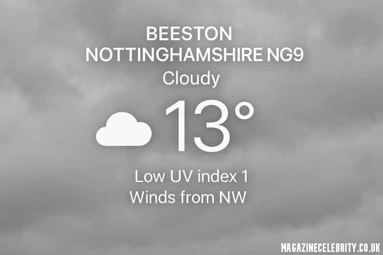 Weather Beeston Nottinghamshire Ng9 UK
