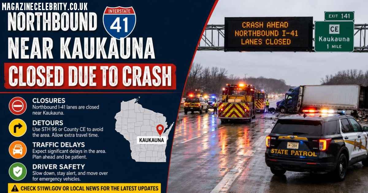 Northbound I-41 Lanes Near Kaukauna Closed Due to Crash