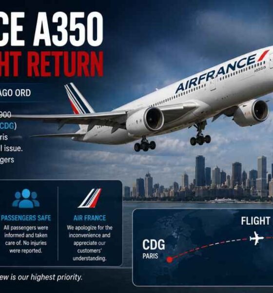 Air France A350 Chicago Flight Return: Why AF136 Turned Back