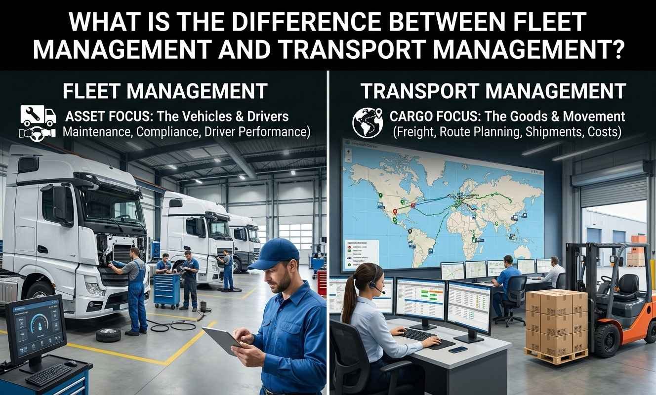 What Is the Difference Between Fleet Management and Transport Management?